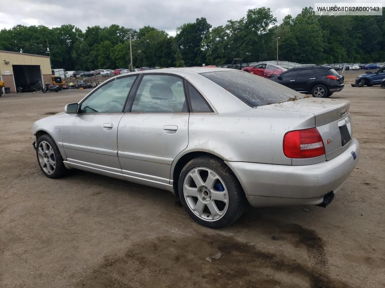 WAURD68D82A000943 2002 Audi S4 2.7 Quattro