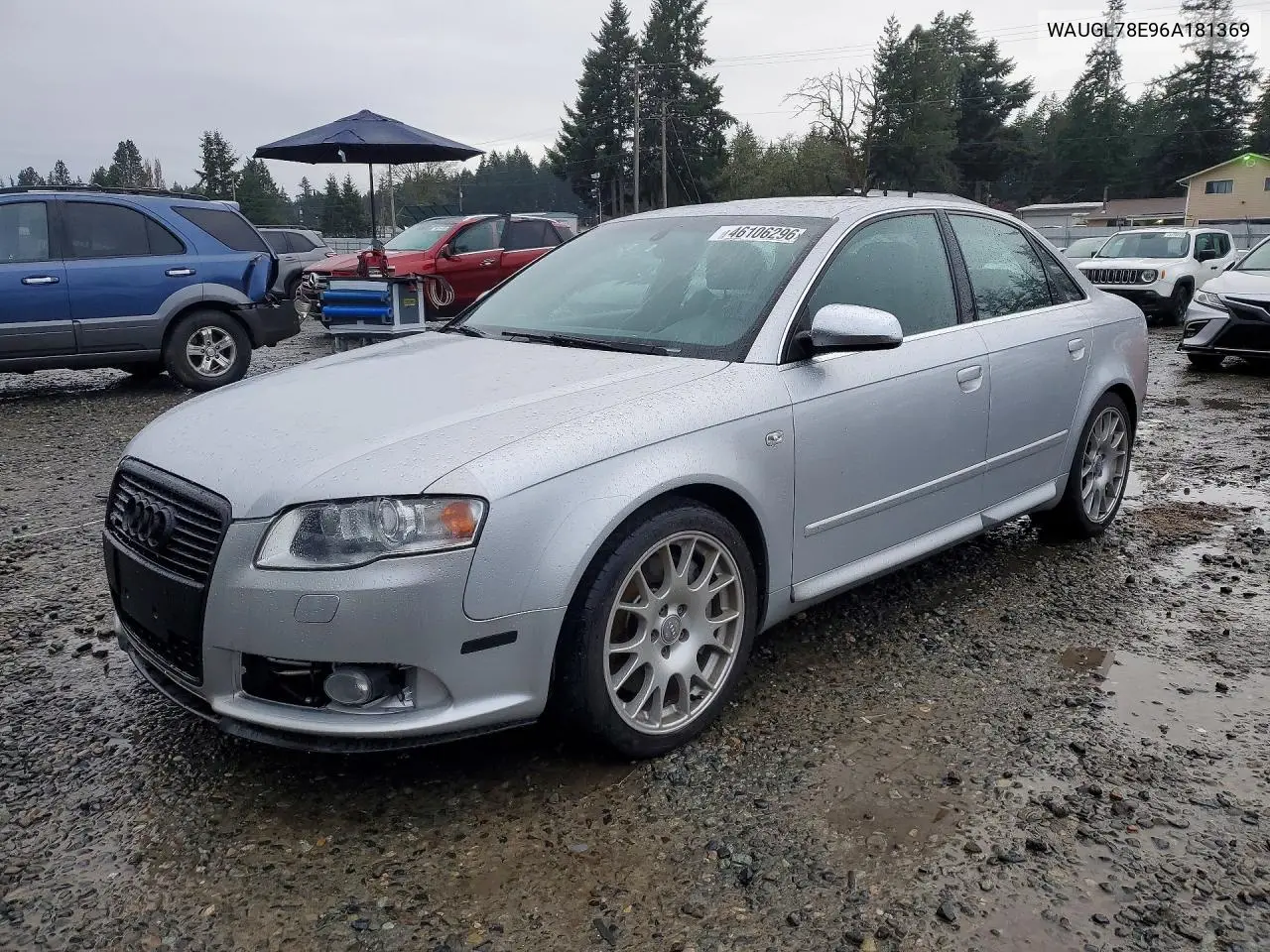 2006 Audi S4 Quattro VIN: WAUGL78E96A181369 Lot: 46106296