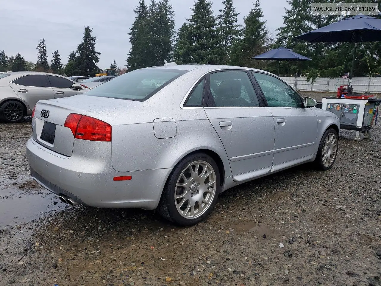 2006 Audi S4 Quattro VIN: WAUGL78E96A181369 Lot: 46106296