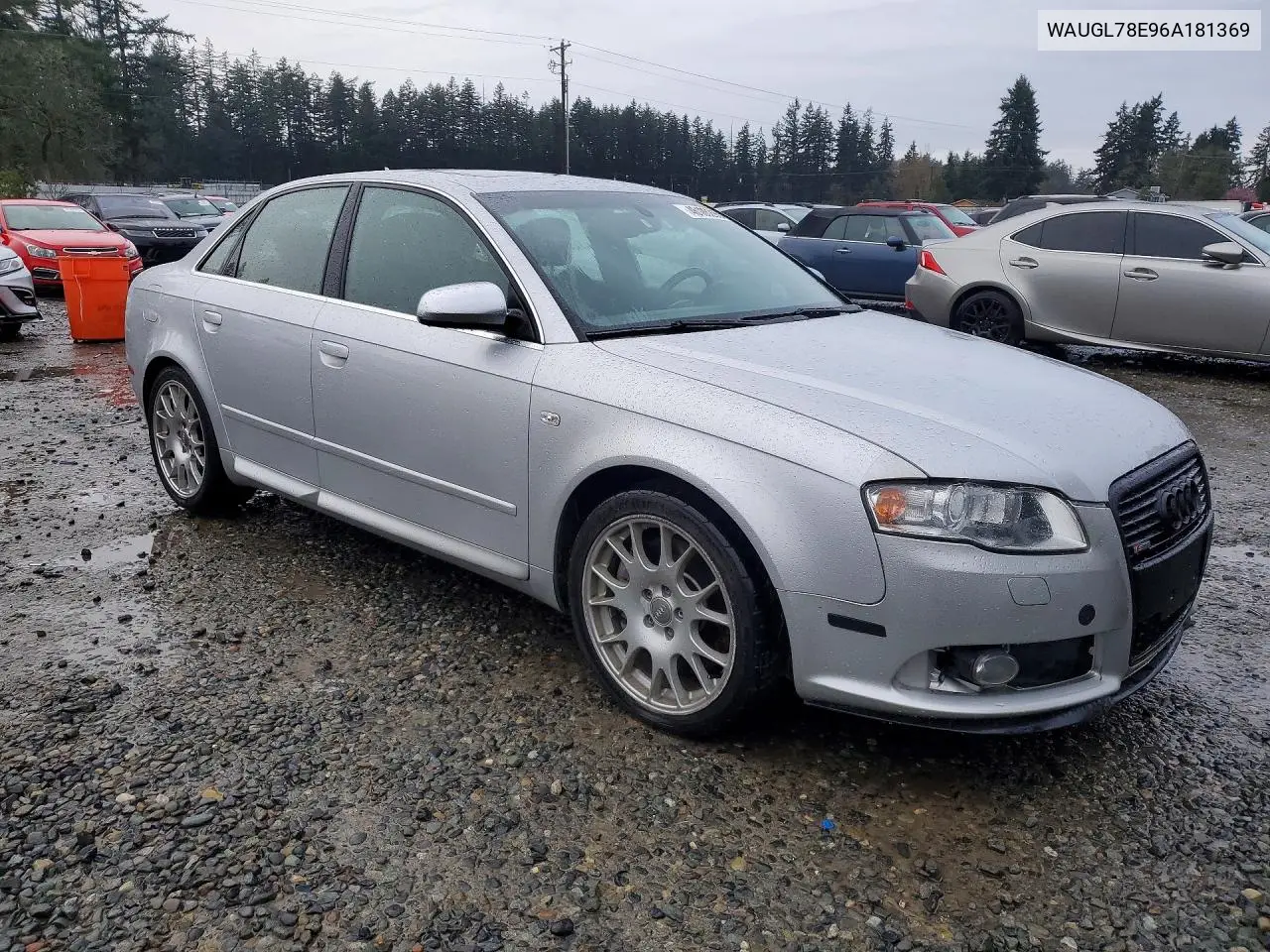 2006 Audi S4 Quattro VIN: WAUGL78E96A181369 Lot: 46106296