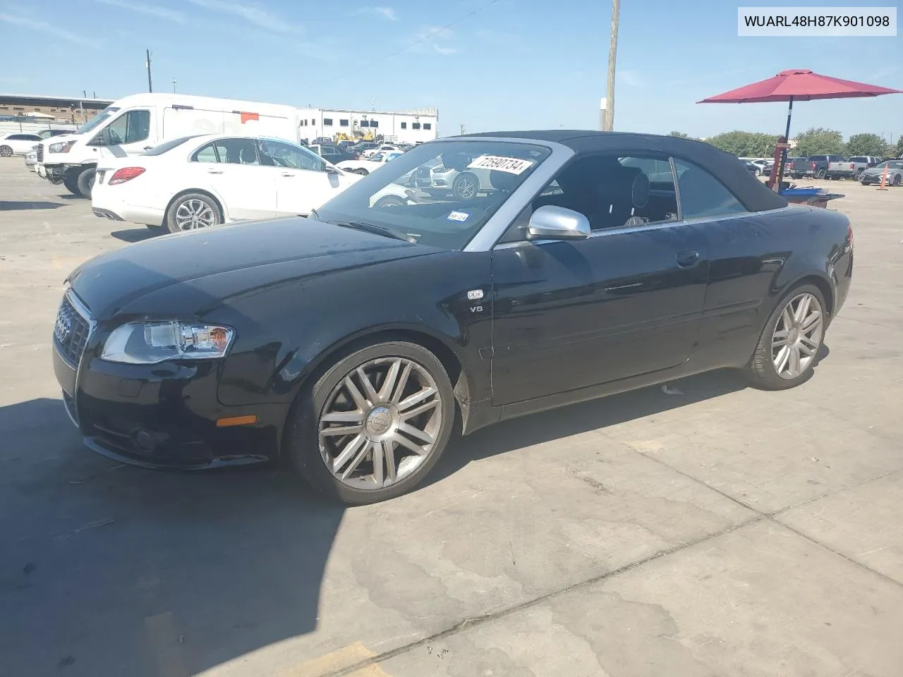 2007 Audi S4 Quattro Cabriolet VIN: WUARL48H87K901098 Lot: 72590734