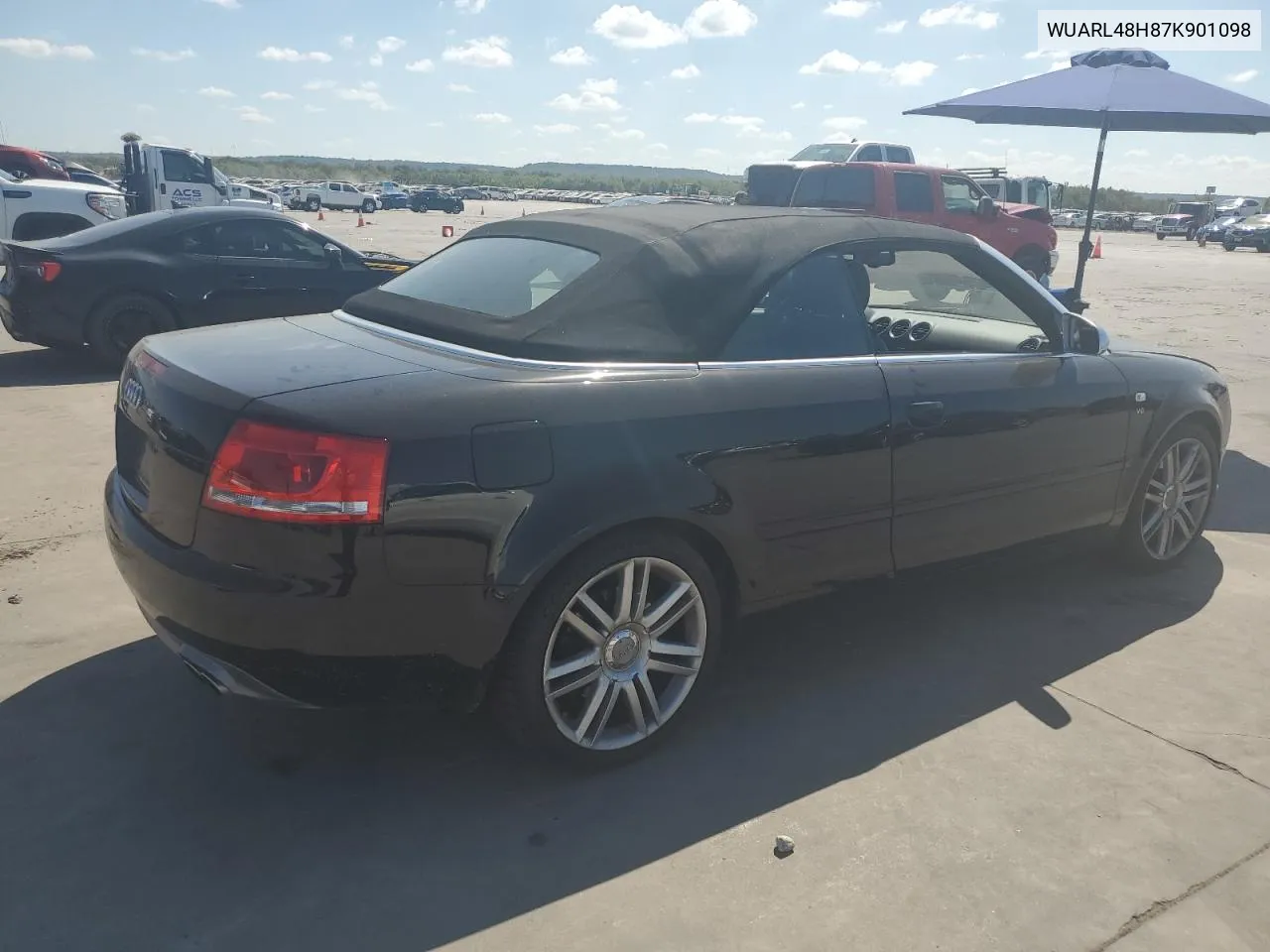 2007 Audi S4 Quattro Cabriolet VIN: WUARL48H87K901098 Lot: 72590734