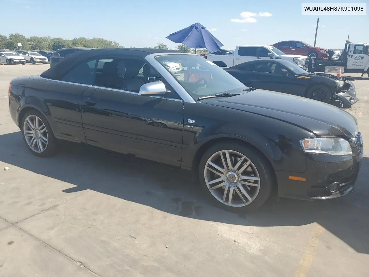 WUARL48H87K901098 2007 Audi S4 Quattro Cabriolet