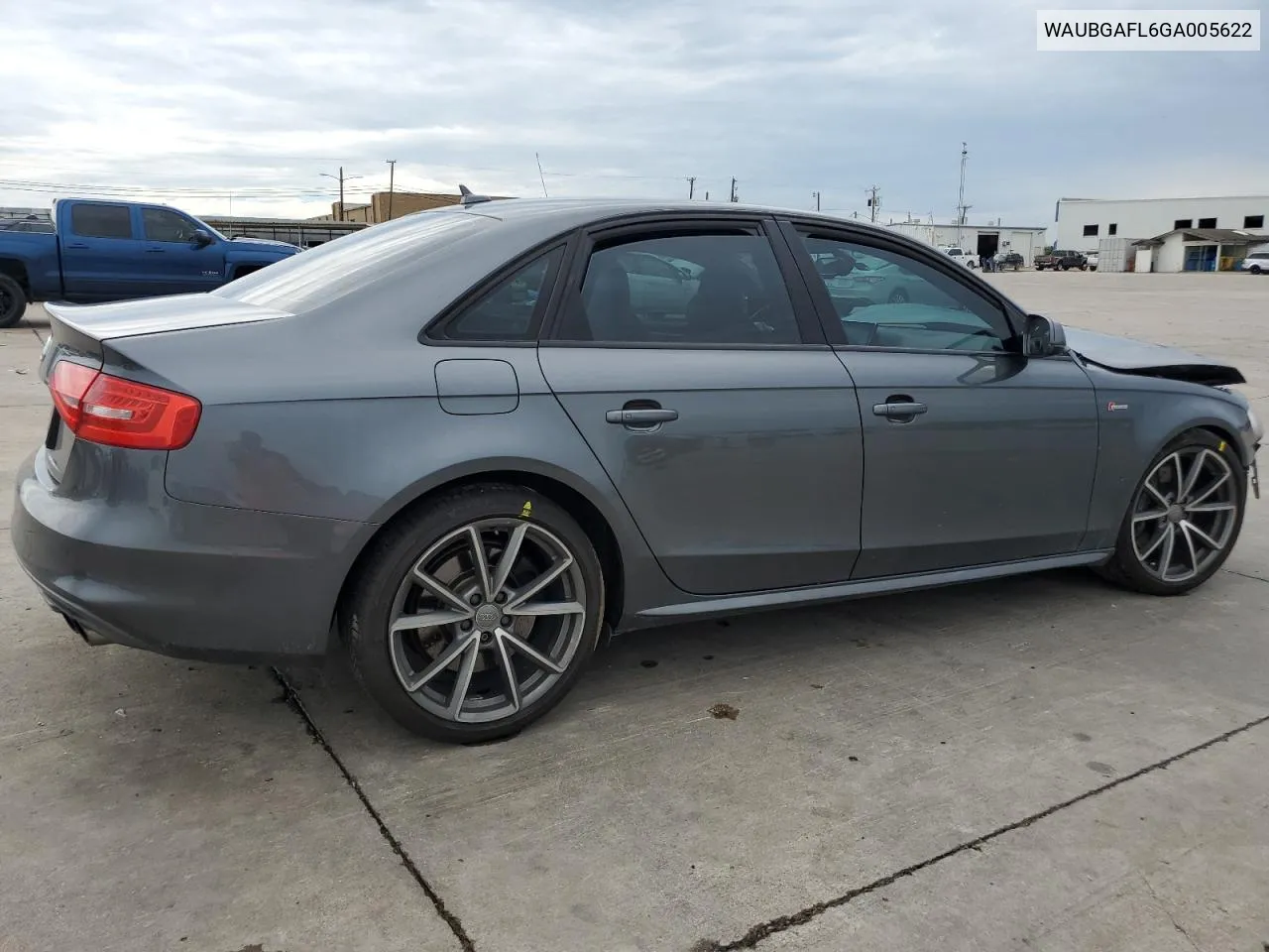 2016 Audi S4 Premium Plus VIN: WAUBGAFL6GA005622 Lot: 58562984