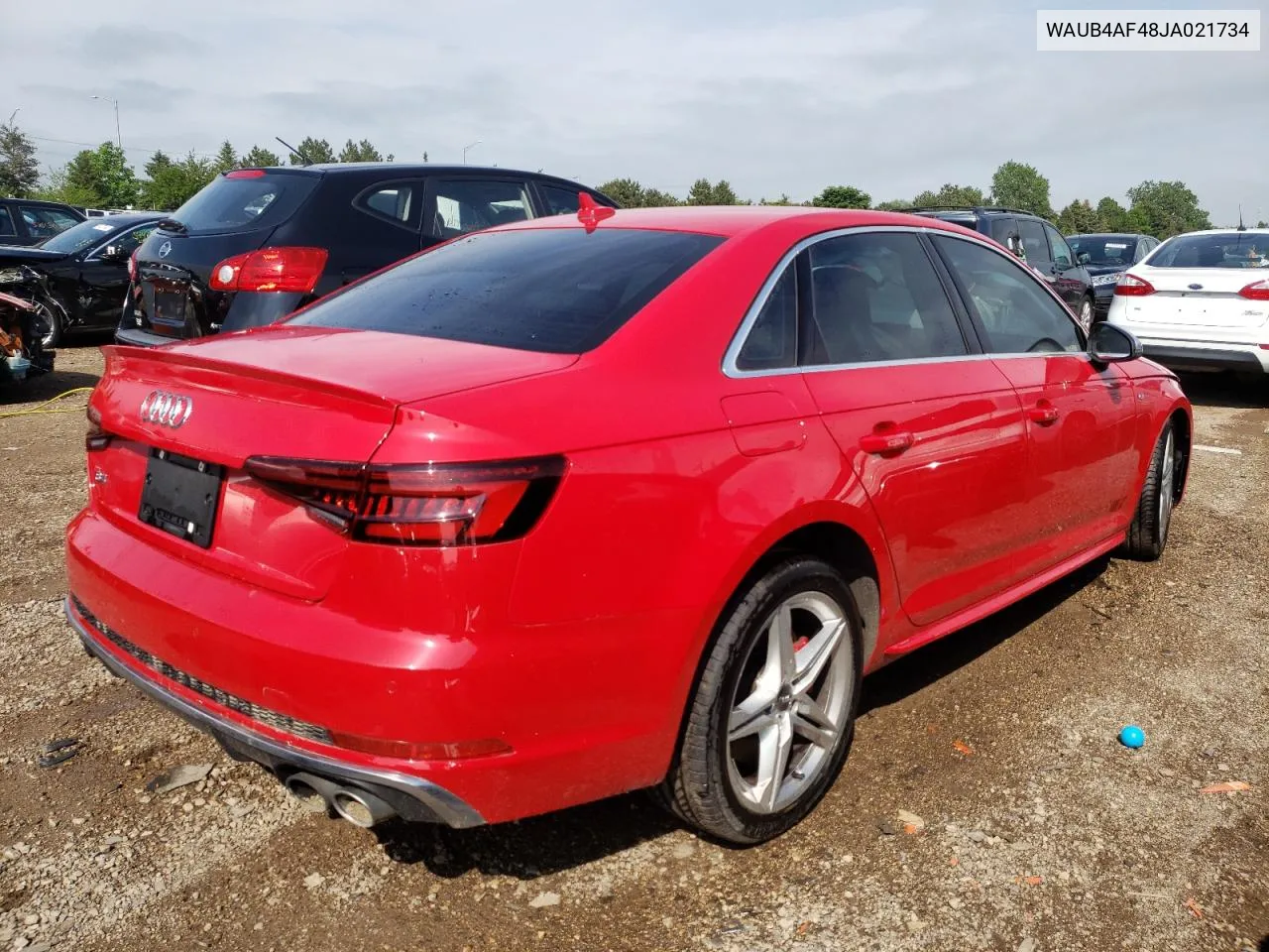 2018 Audi S4 Premium Plus VIN: WAUB4AF48JA021734 Lot: 54068594