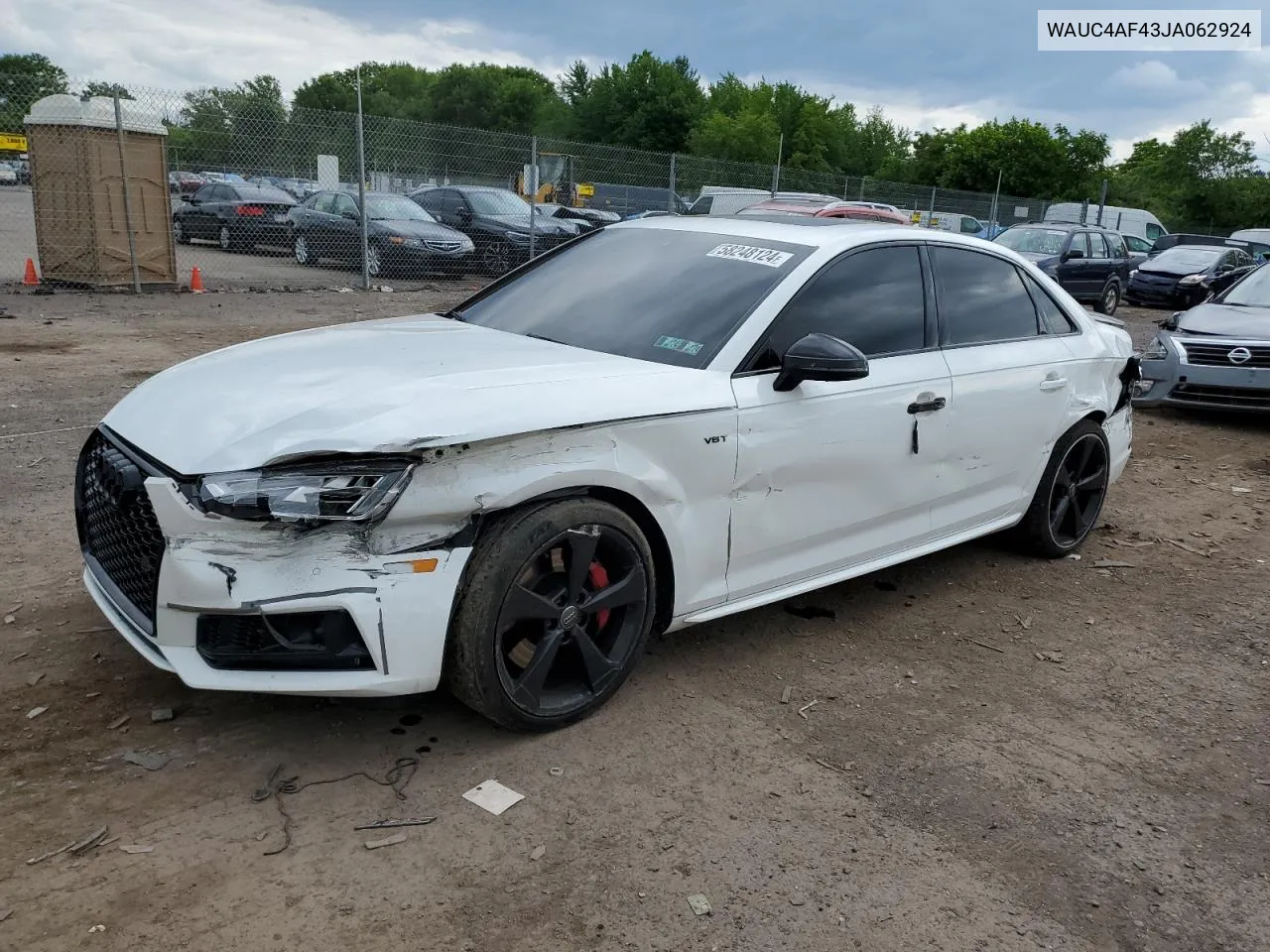 WAUC4AF43JA062924 2018 Audi S4 Prestige