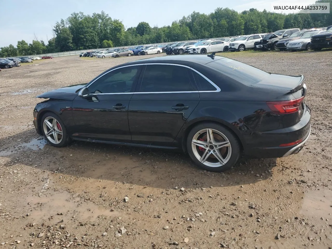 2018 Audi S4 Prestige VIN: WAUC4AF44JA233759 Lot: 60683714