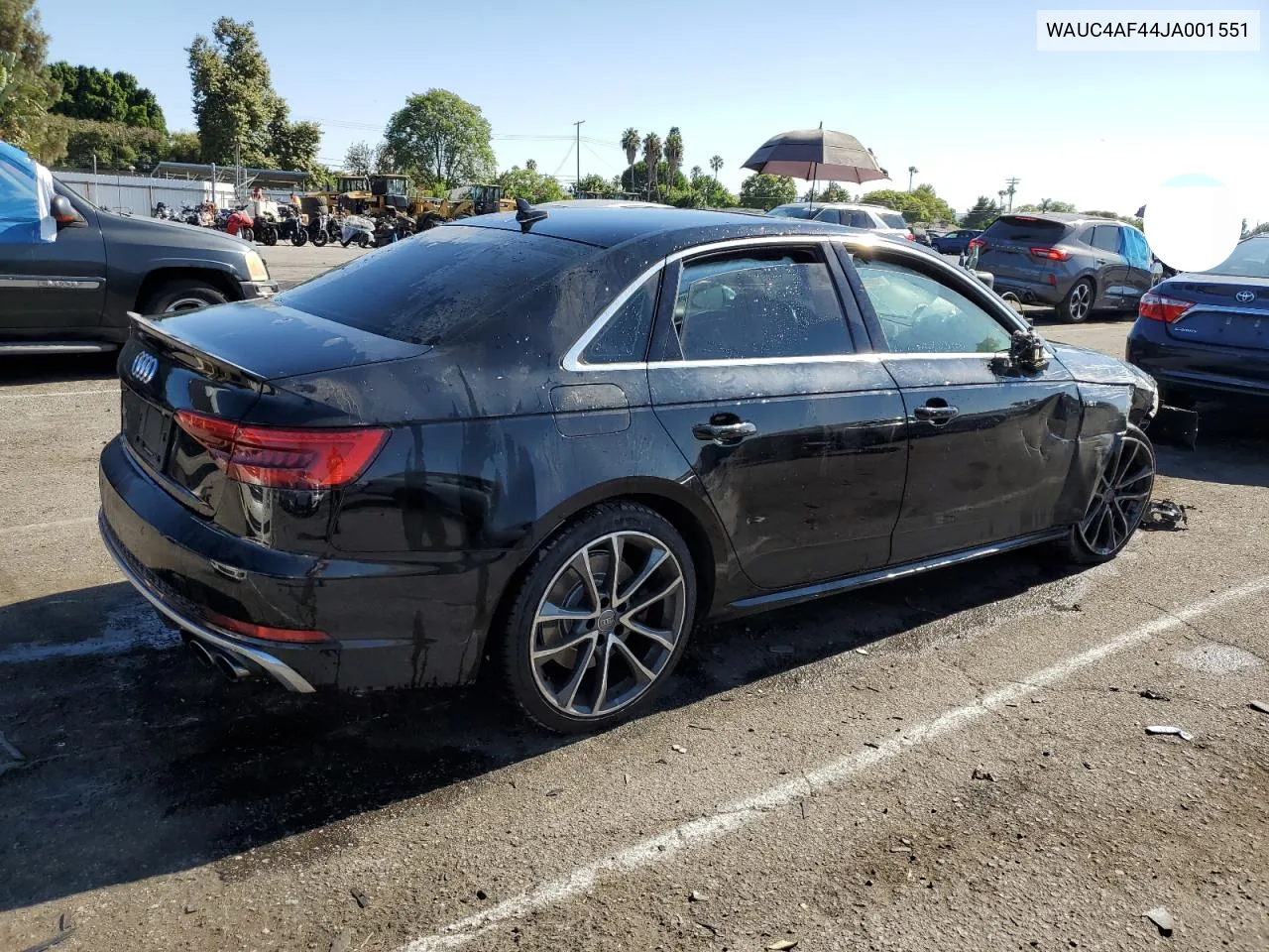 2018 Audi S4 Prestige VIN: WAUC4AF44JA001551 Lot: 65421564