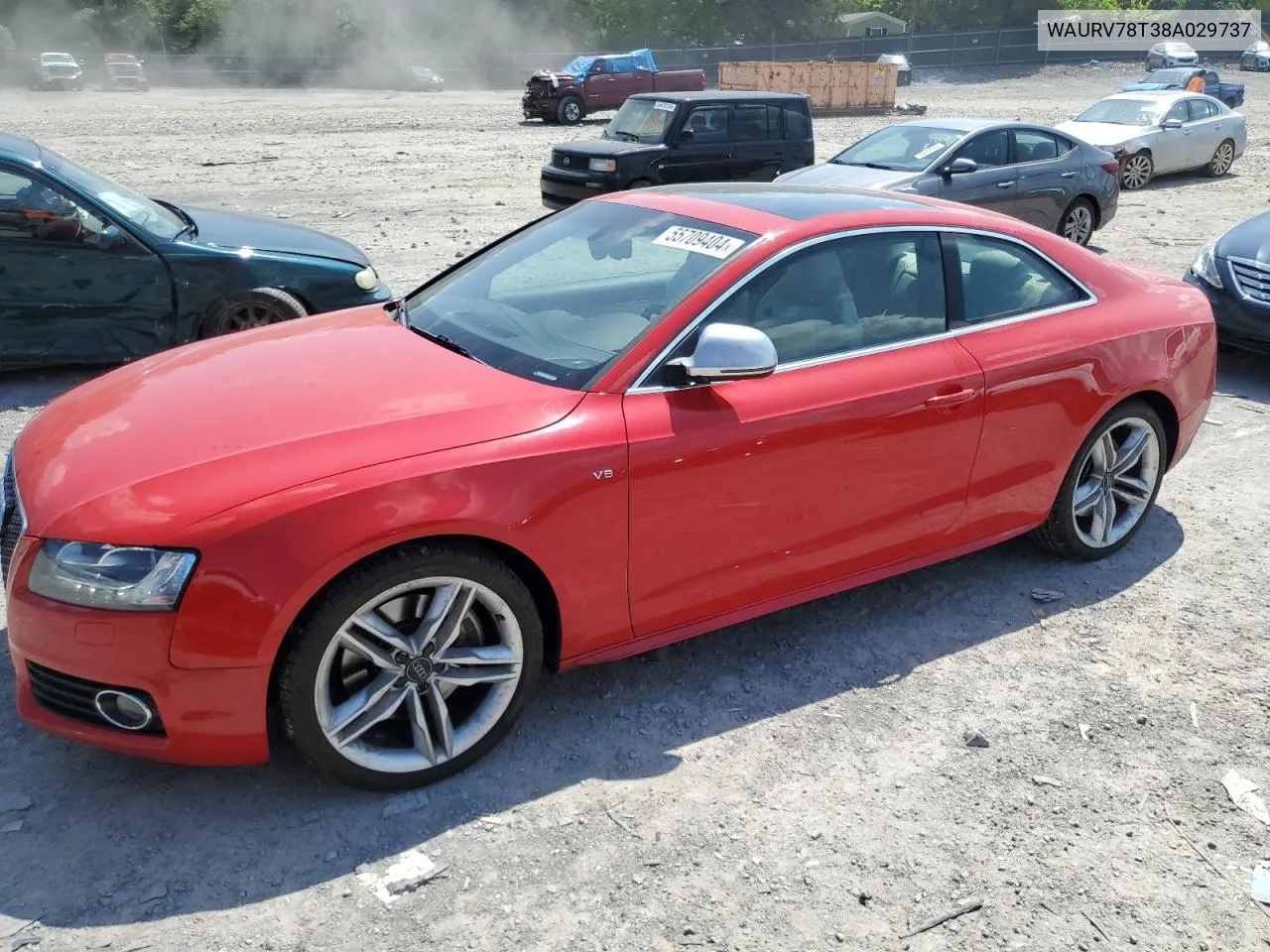 2008 Audi S5 Quattro VIN: WAURV78T38A029737 Lot: 55709404