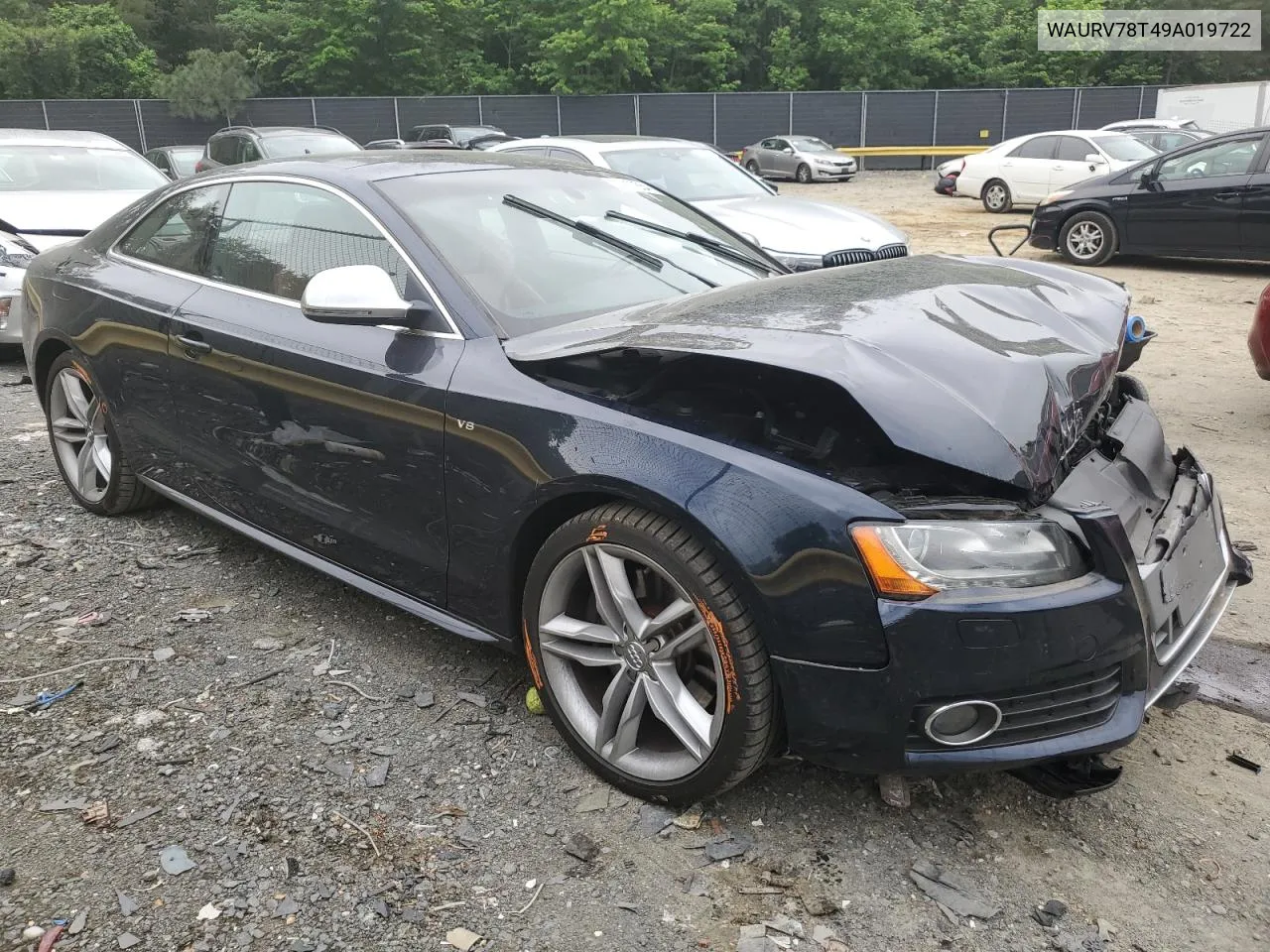 2009 Audi S5 Quattro VIN: WAURV78T49A019722 Lot: 54157554