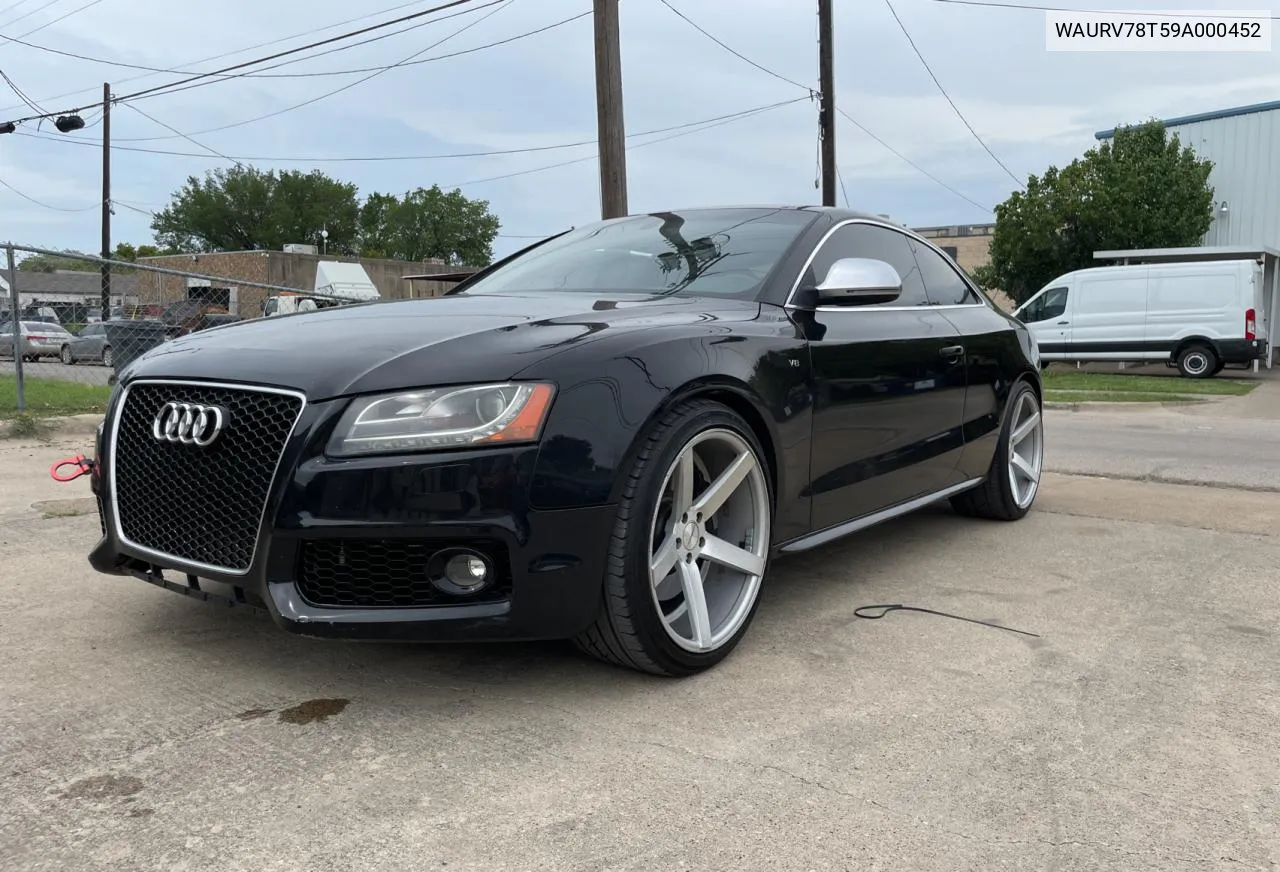 WAURV78T59A000452 2009 Audi S5 Quattro