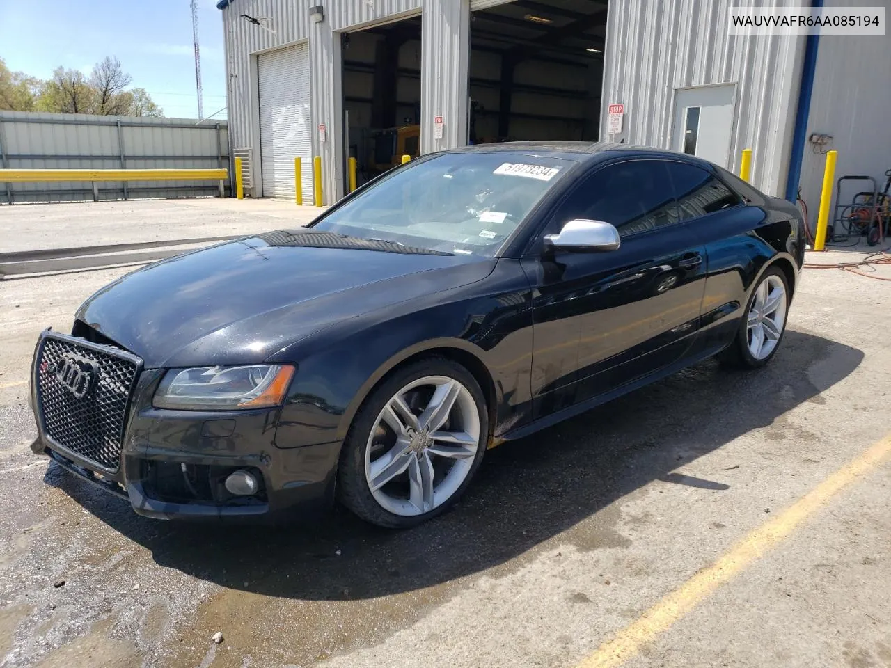 2010 Audi S5 Prestige VIN: WAUVVAFR6AA085194 Lot: 51973234