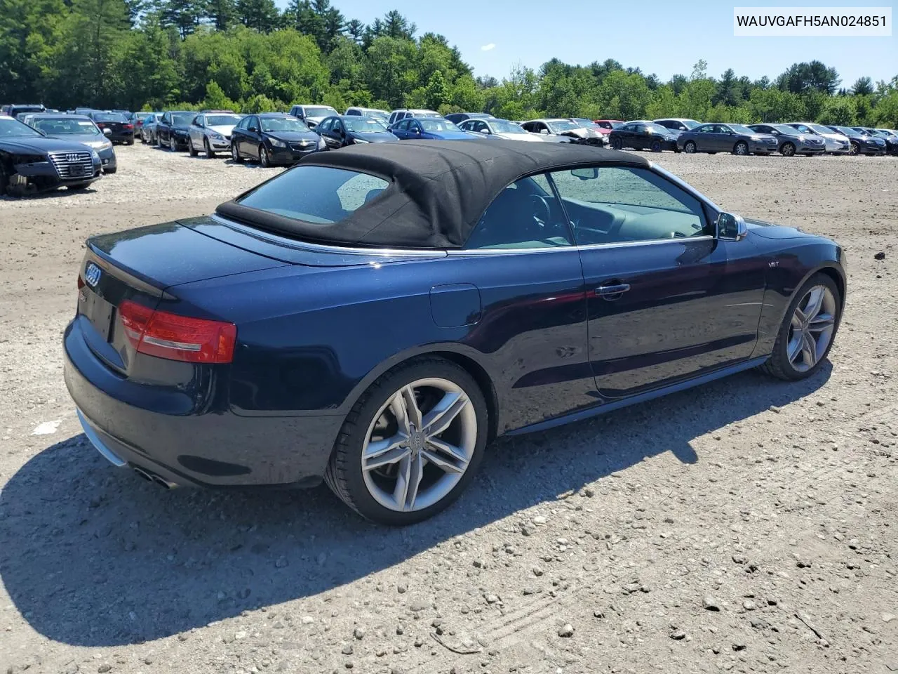 WAUVGAFH5AN024851 2010 Audi S5 Prestige