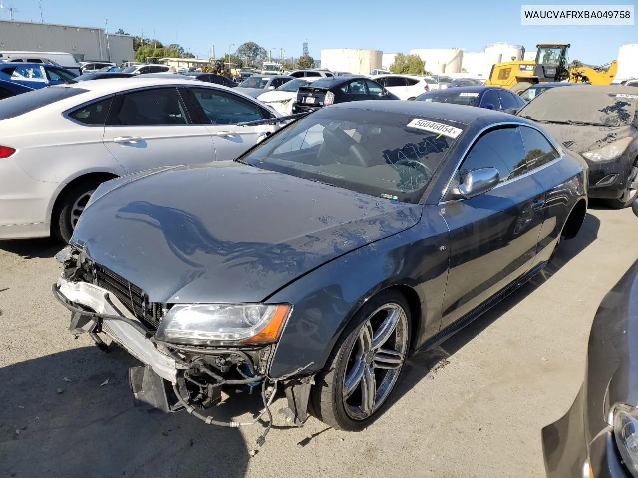 2011 Audi S5 Premium Plus VIN: WAUCVAFRXBA049758 Lot: 56046054