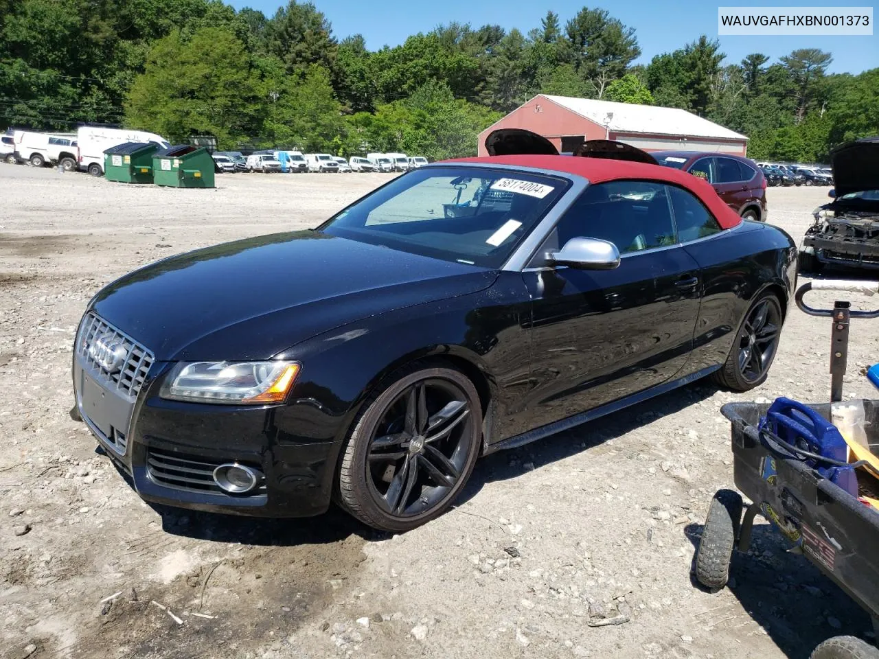 2011 Audi S5 Prestige VIN: WAUVGAFHXBN001373 Lot: 58174004