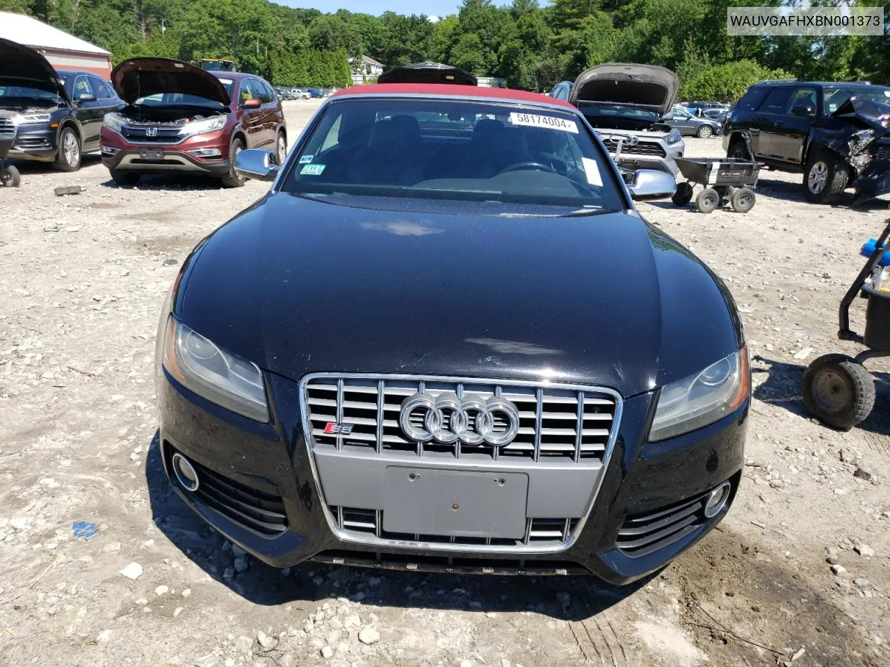 2011 Audi S5 Prestige VIN: WAUVGAFHXBN001373 Lot: 58174004