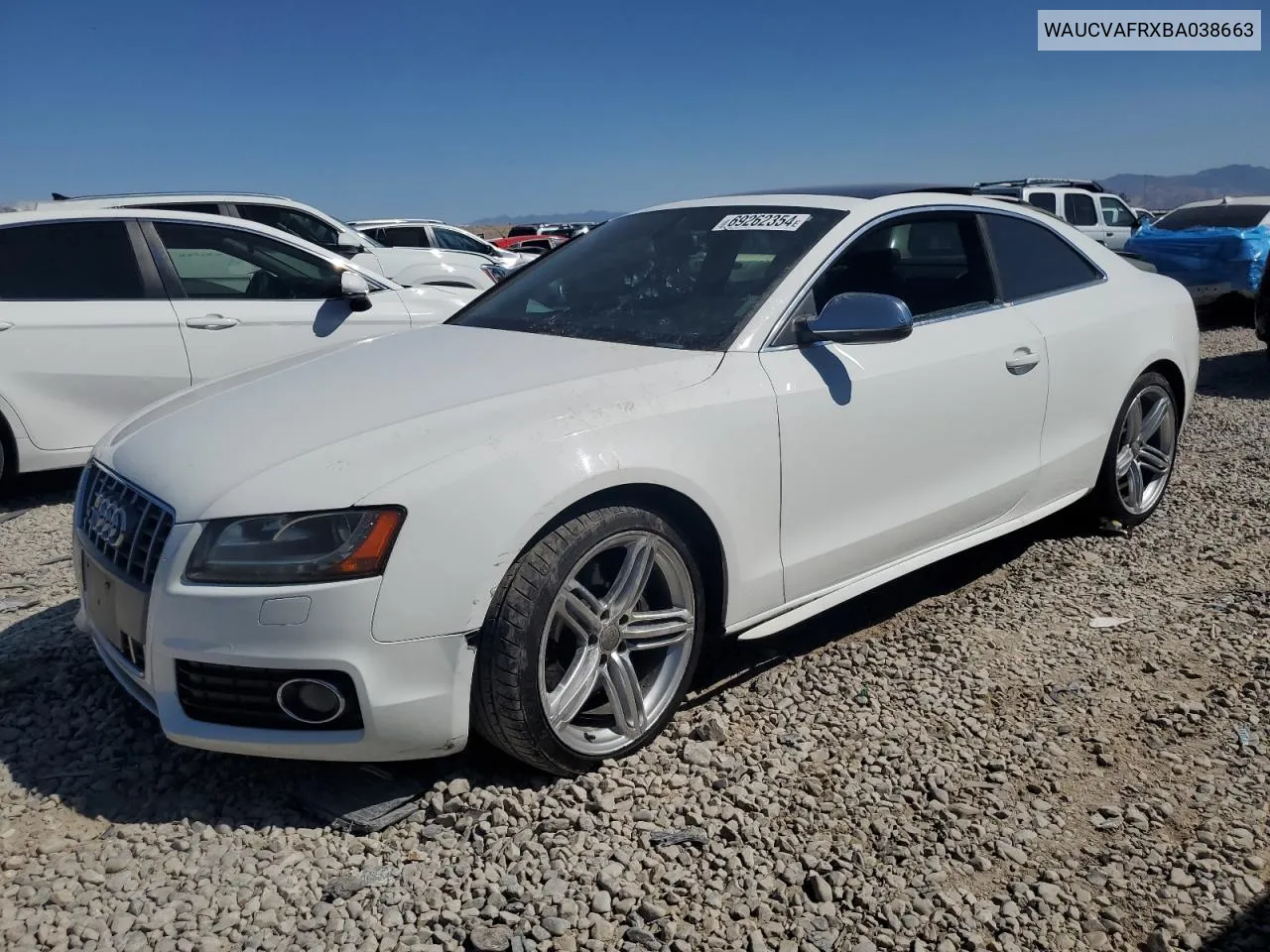 2011 Audi S5 Premium Plus VIN: WAUCVAFRXBA038663 Lot: 69262354