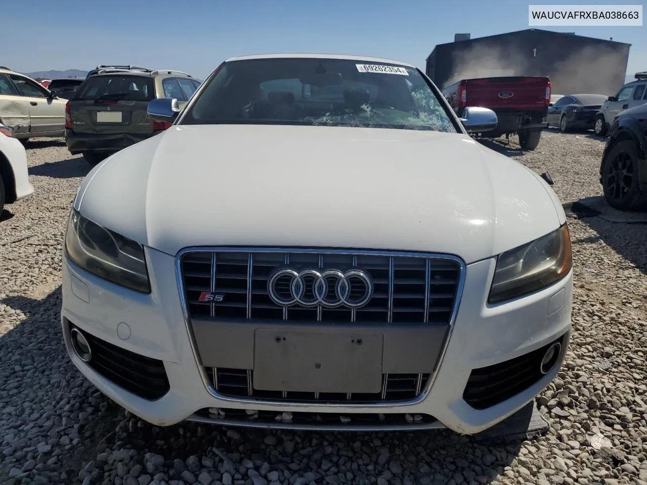 WAUCVAFRXBA038663 2011 Audi S5 Premium Plus