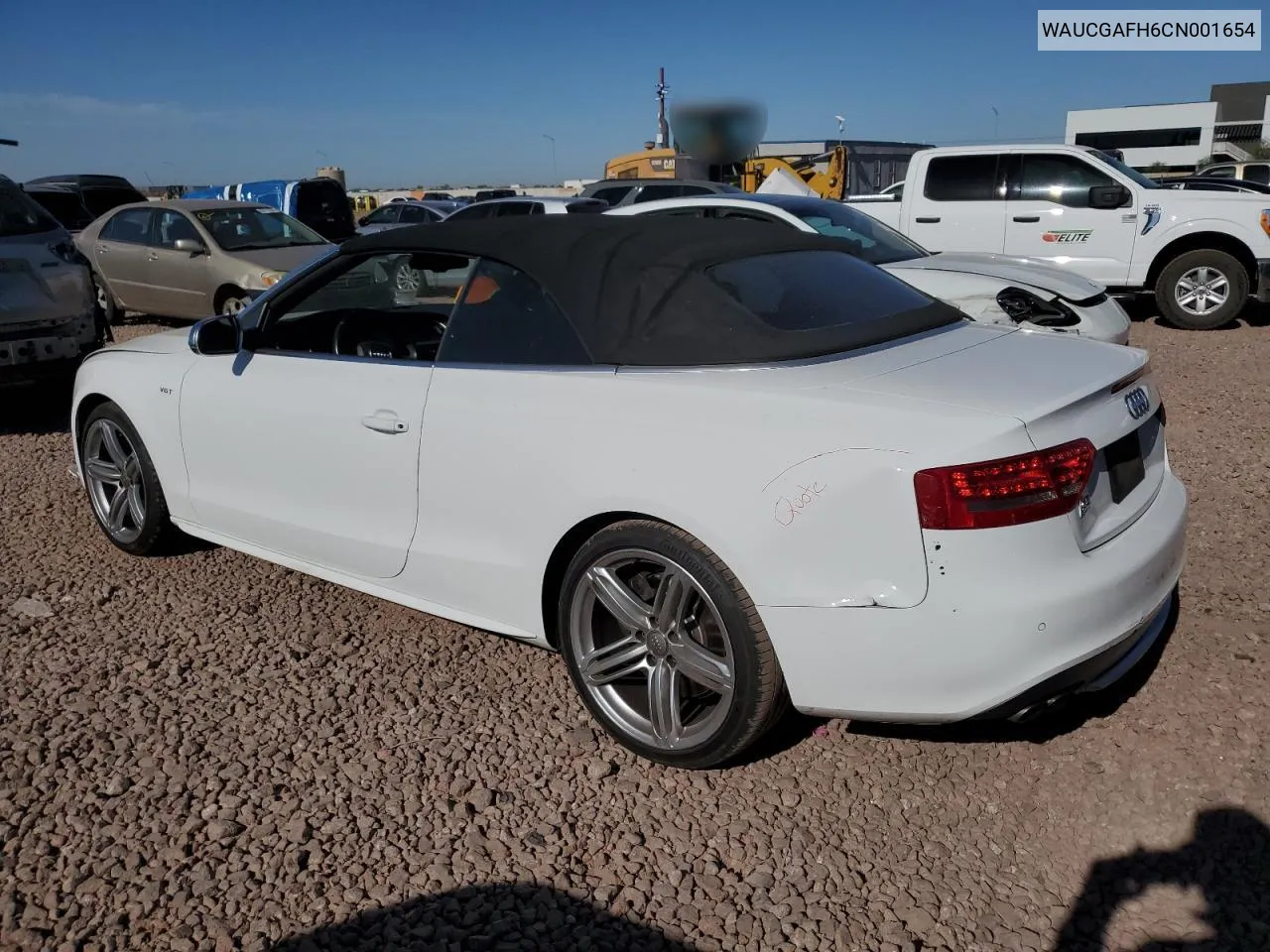 2012 Audi S5 Premium Plus VIN: WAUCGAFH6CN001654 Lot: 55913054