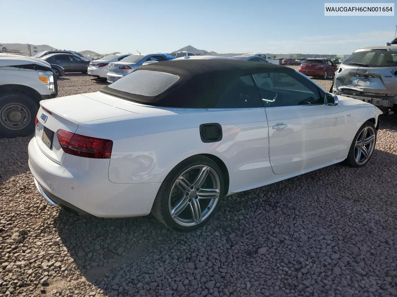 2012 Audi S5 Premium Plus VIN: WAUCGAFH6CN001654 Lot: 55913054