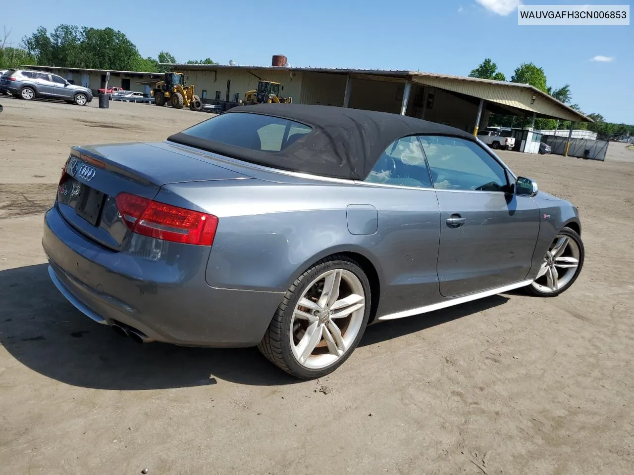 2012 Audi S5 Prestige VIN: WAUVGAFH3CN006853 Lot: 56097334