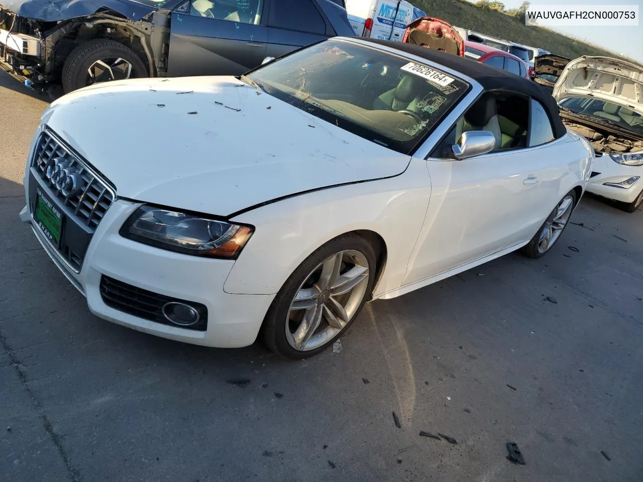 WAUVGAFH2CN000753 2012 Audi S5 Prestige