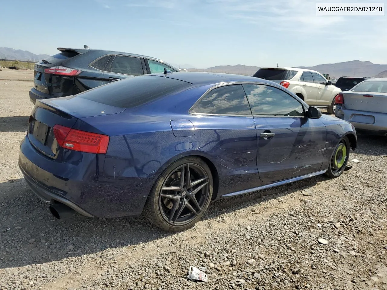 2013 Audi S5 Premium Plus VIN: WAUCGAFR2DA071248 Lot: 53292434