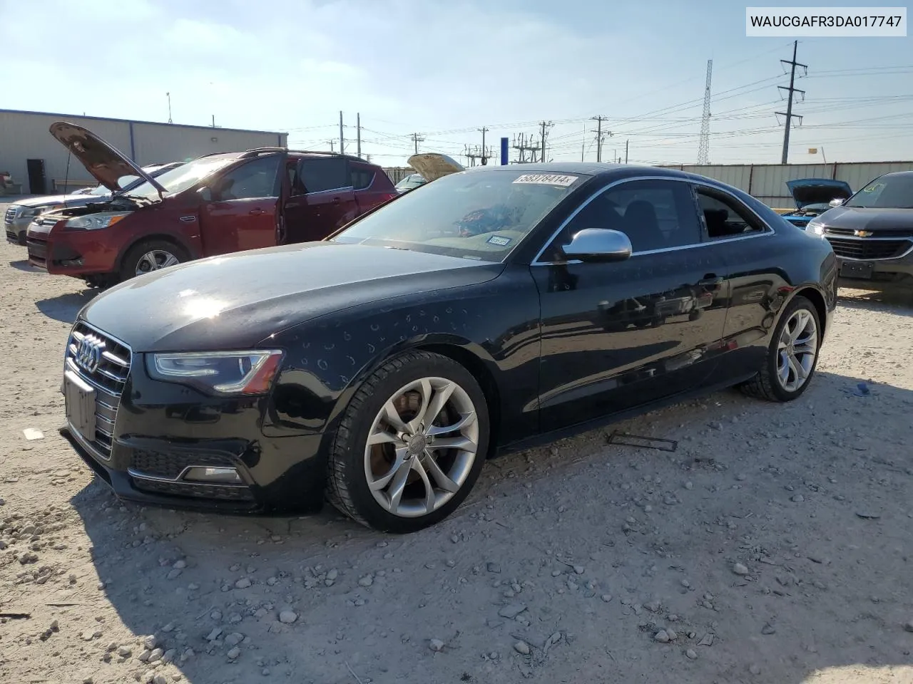 2013 Audi S5 Premium Plus VIN: WAUCGAFR3DA017747 Lot: 58378414