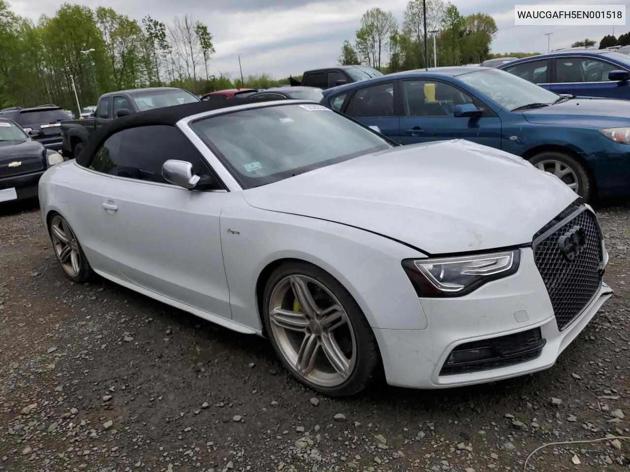 2014 Audi S5 Premium Plus VIN: WAUCGAFH5EN001518 Lot: 52382534