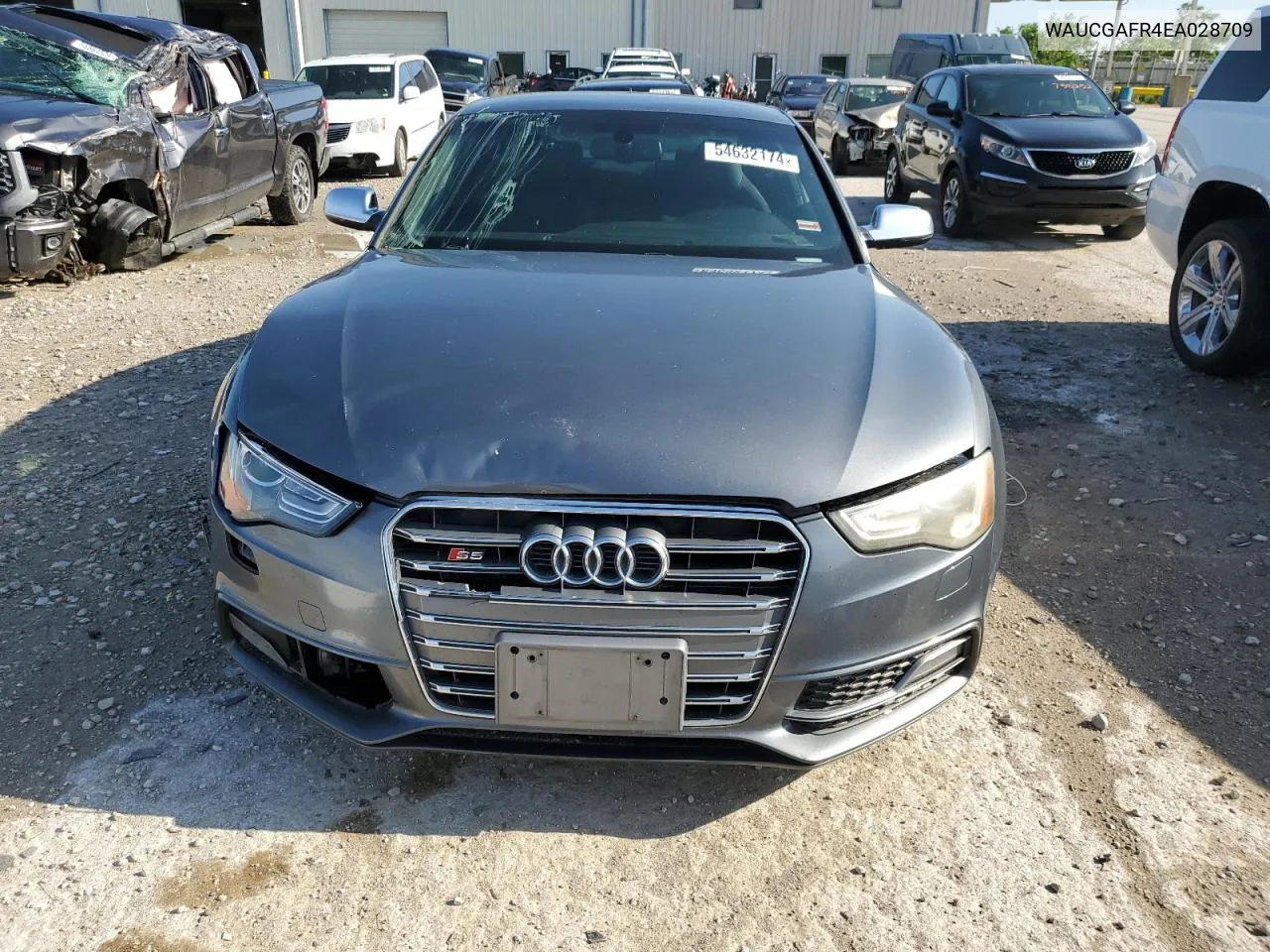 2014 Audi S5 Premium Plus VIN: WAUCGAFR4EA028709 Lot: 54632174