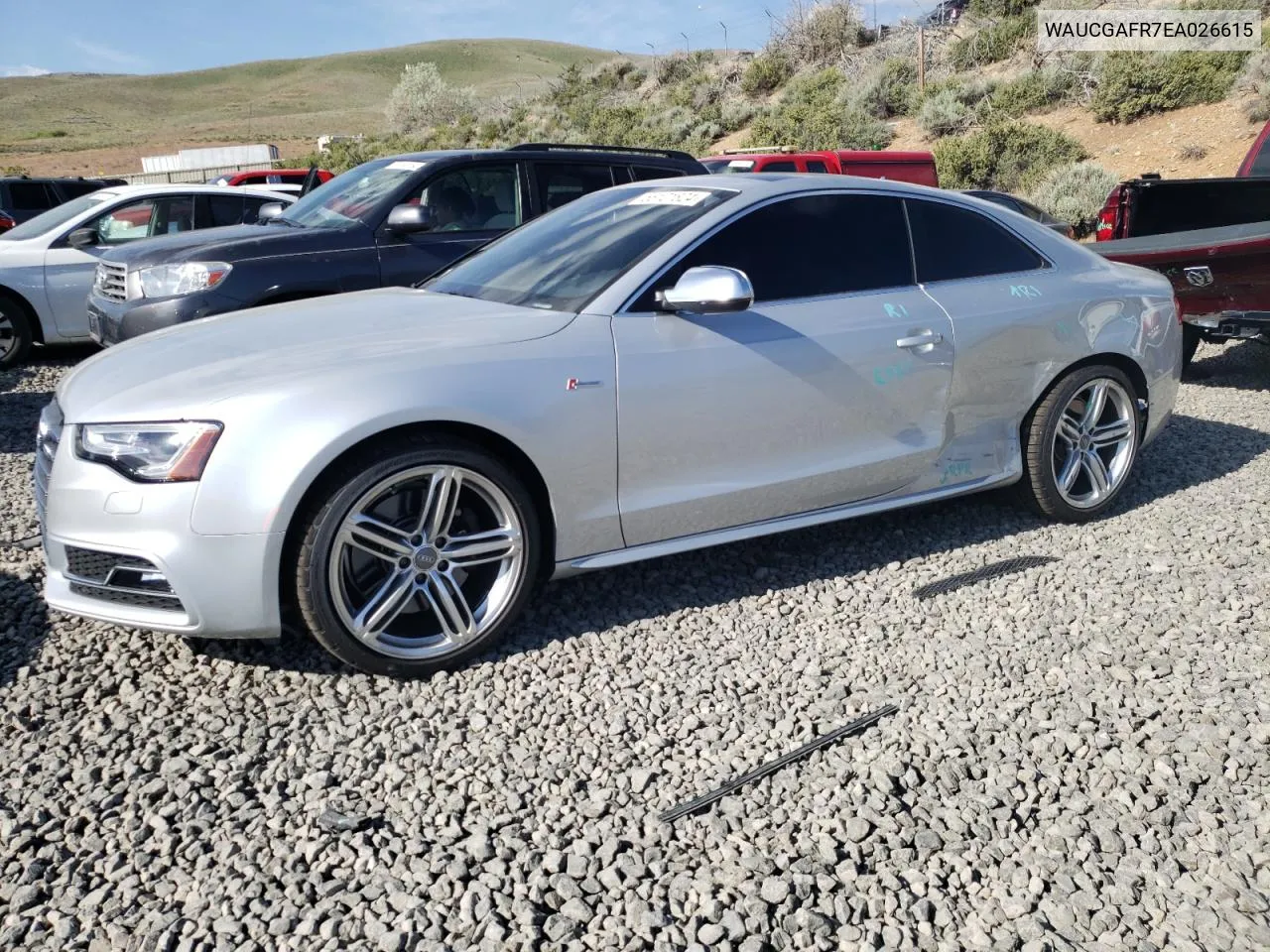 2014 Audi S5 Premium Plus VIN: WAUCGAFR7EA026615 Lot: 55121824