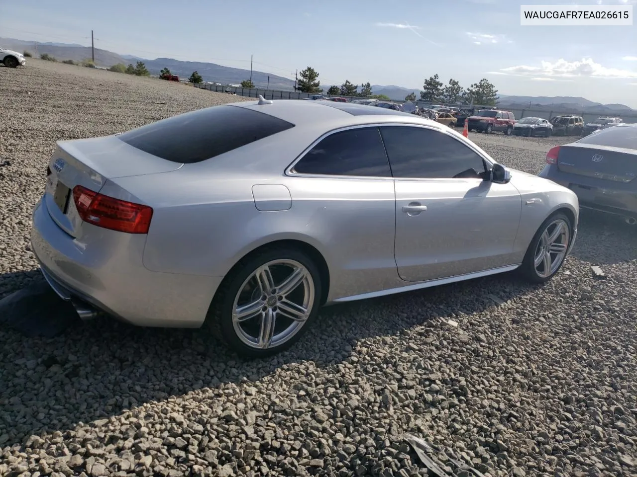 2014 Audi S5 Premium Plus VIN: WAUCGAFR7EA026615 Lot: 55121824