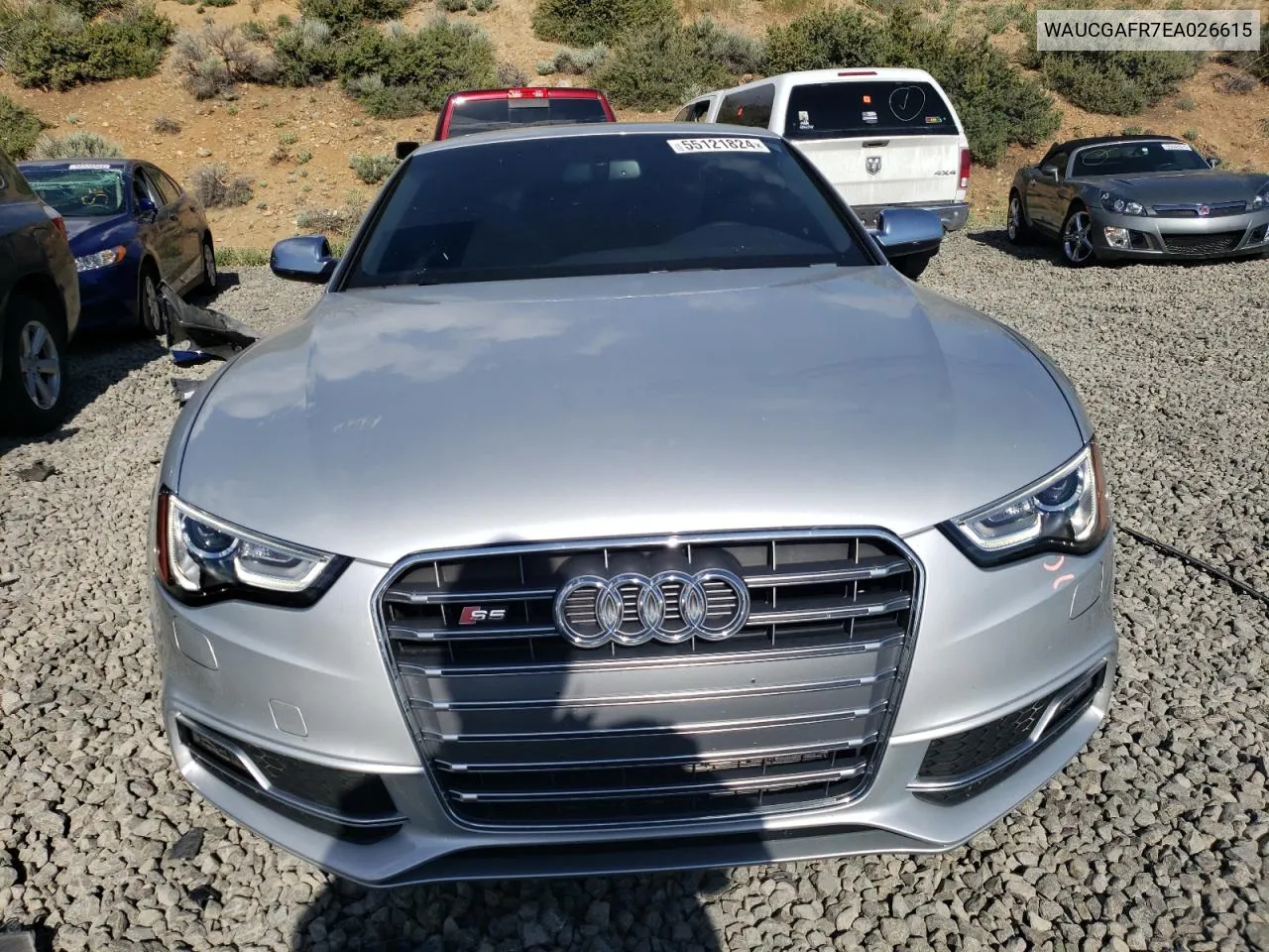 2014 Audi S5 Premium Plus VIN: WAUCGAFR7EA026615 Lot: 55121824