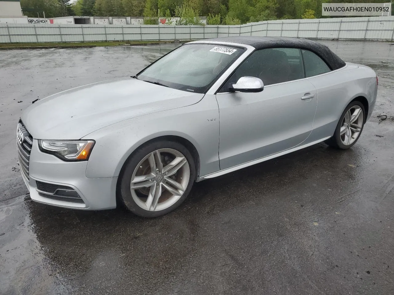 2014 Audi S5 Premium Plus VIN: WAUCGAFH0EN010952 Lot: 55177554