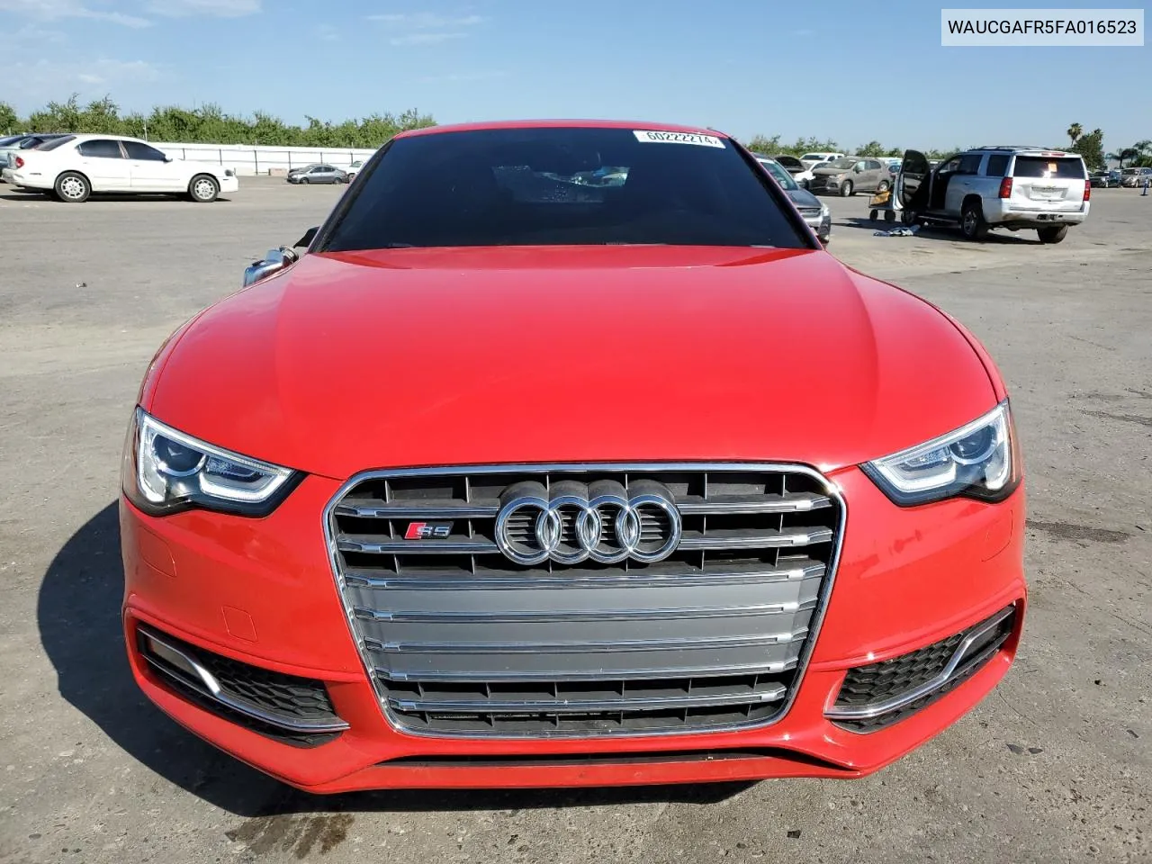 2015 Audi S5 Premium Plus VIN: WAUCGAFR5FA016523 Lot: 60222274