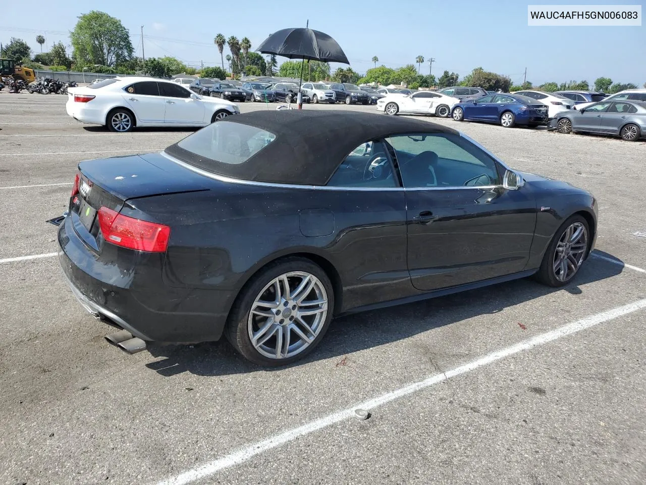 2016 Audi S5 Premium Plus VIN: WAUC4AFH5GN006083 Lot: 58979374