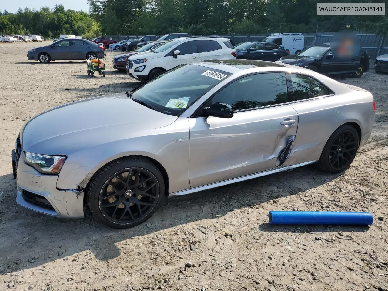 2016 Audi S5 Premium Plus VIN: WAUC4AFR1GA045141 Lot: 64646184