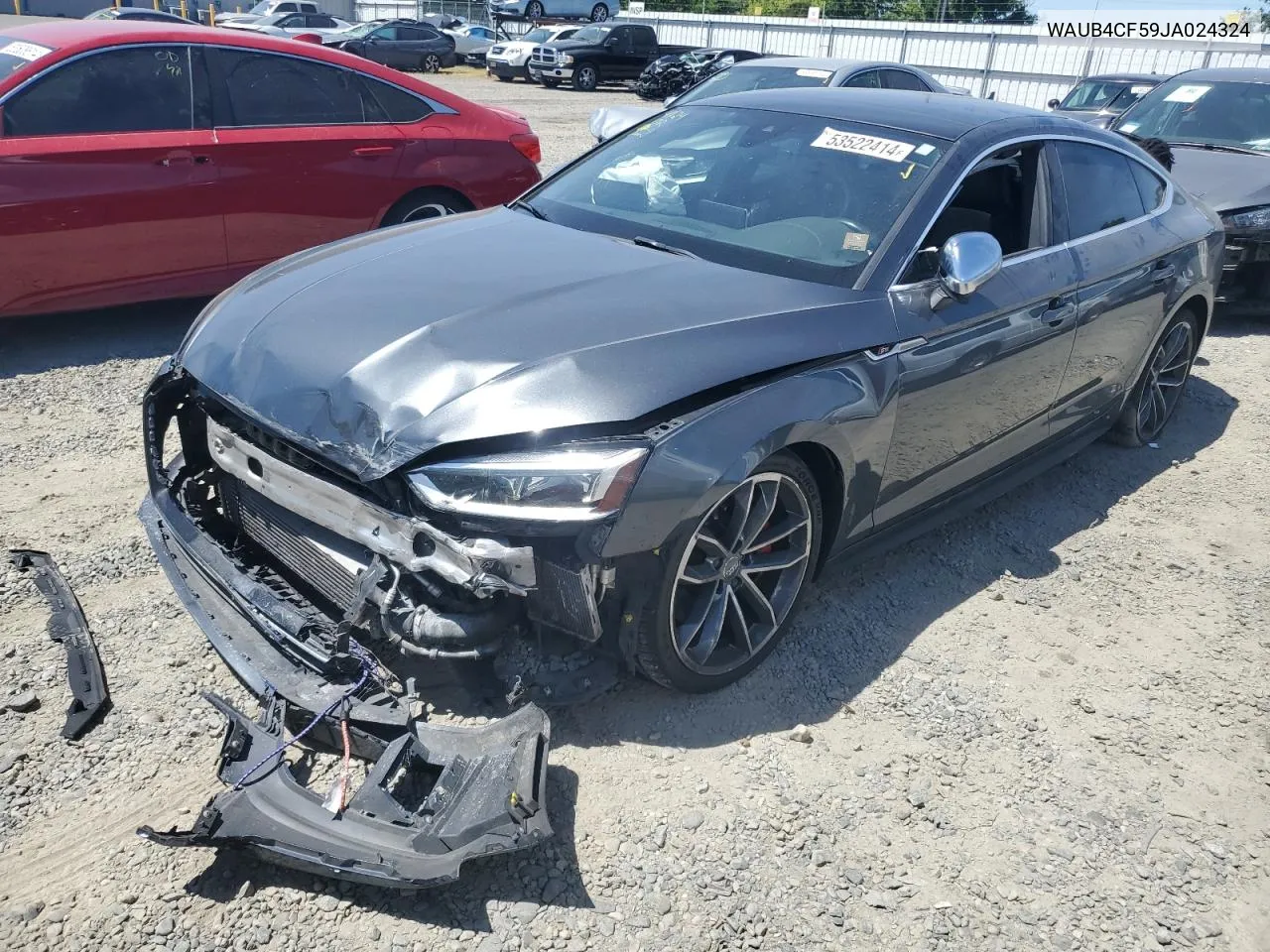 2018 Audi S5 Premium Plus VIN: WAUB4CF59JA024324 Lot: 53522414