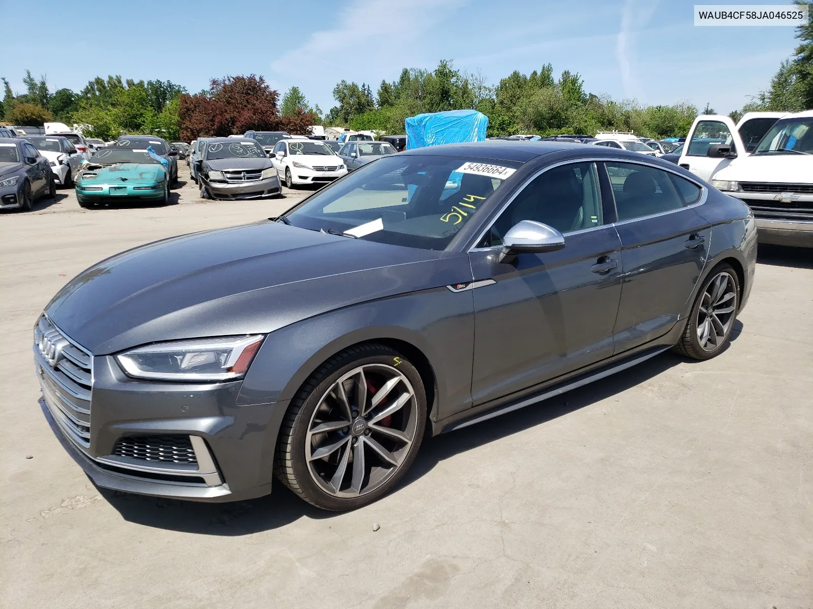 WAUB4CF58JA046525 2018 Audi S5 Premium Plus