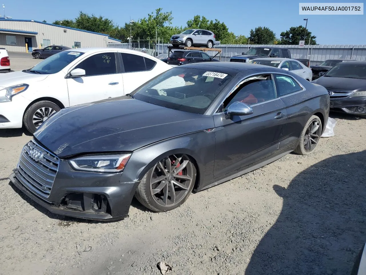 WAUP4AF50JA001752 2018 Audi S5 Premium Plus