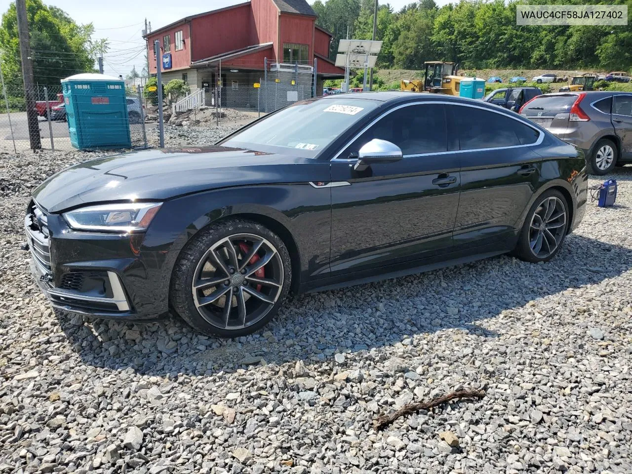 2018 Audi S5 Prestige VIN: WAUC4CF58JA127402 Lot: 62219214