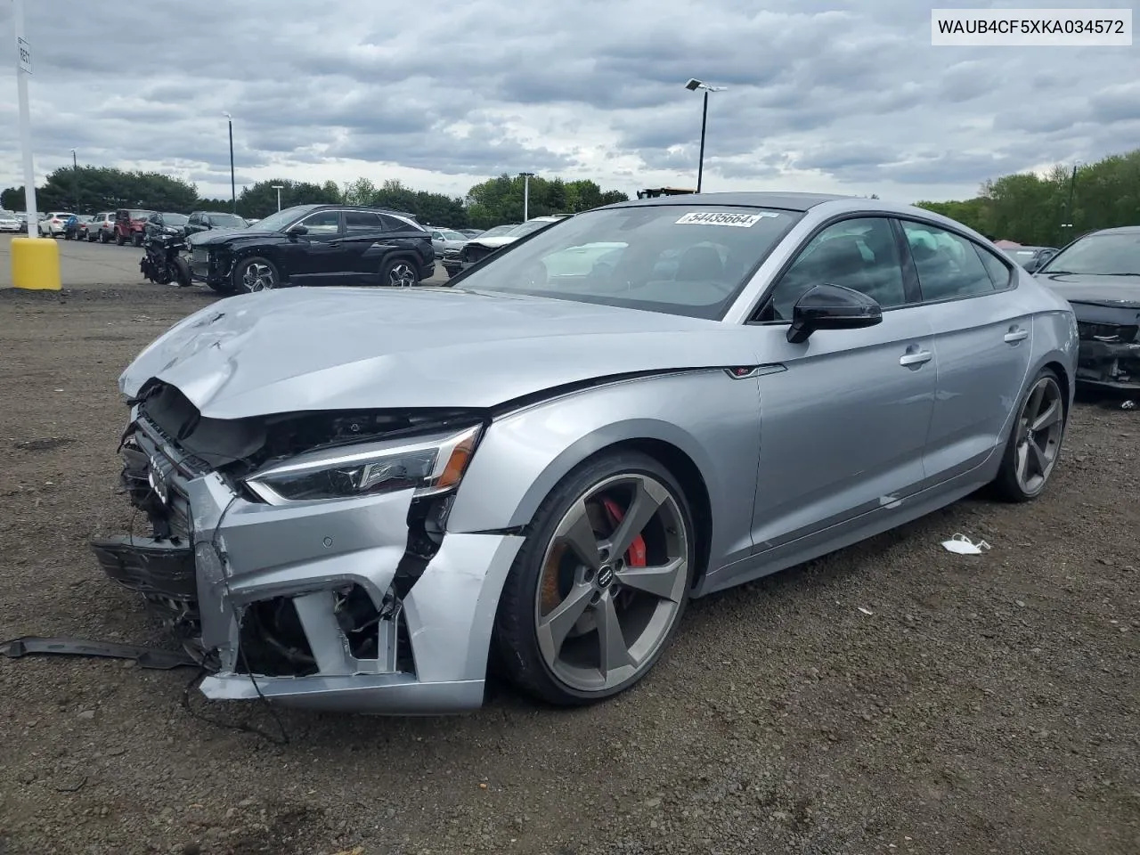 2019 Audi S5 Premium Plus VIN: WAUB4CF5XKA034572 Lot: 54435664