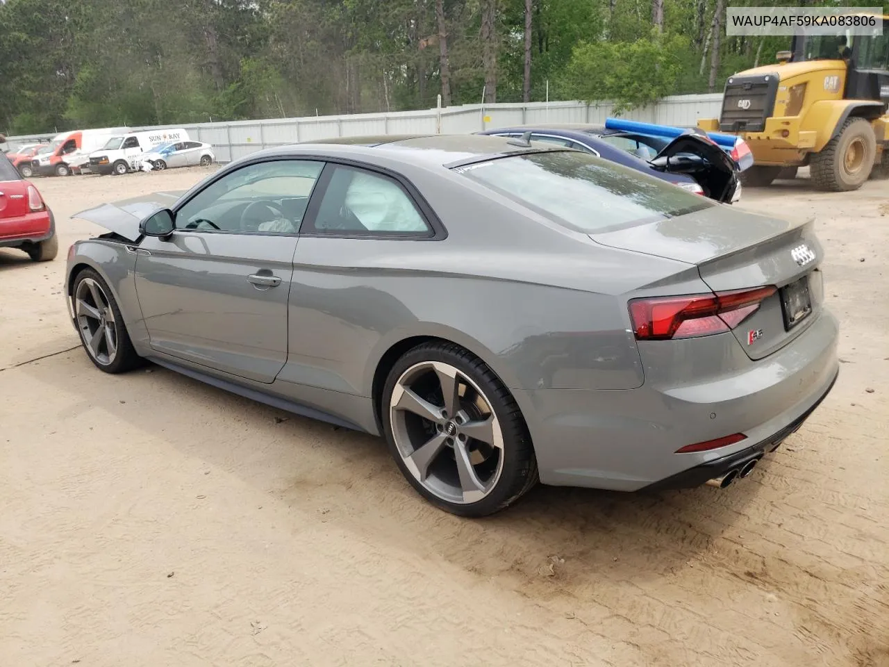 2019 Audi S5 Premium Plus VIN: WAUP4AF59KA083806 Lot: 55084784