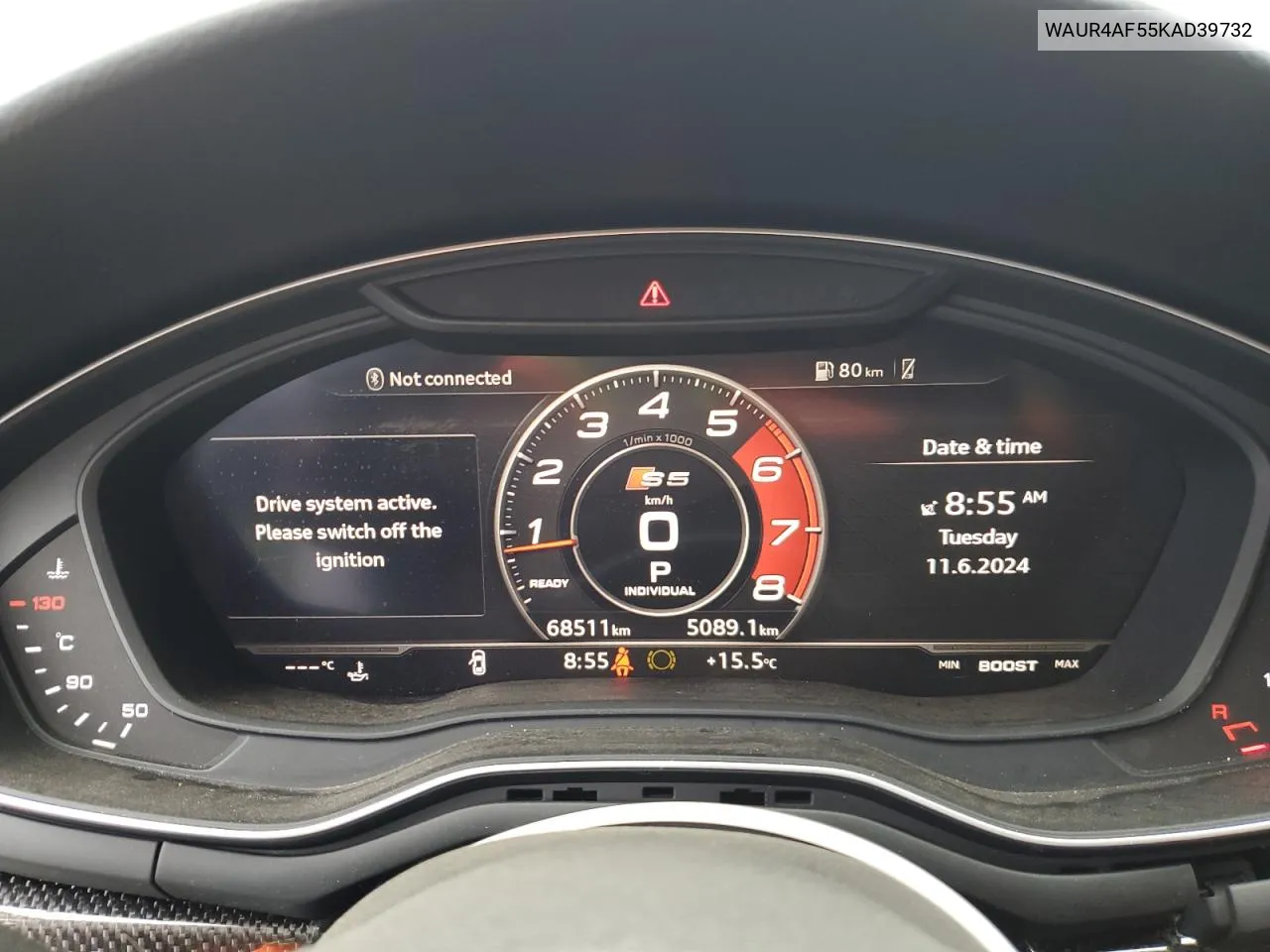 WAUR4AF55KAD39732 2019 Audi S5 Prestige