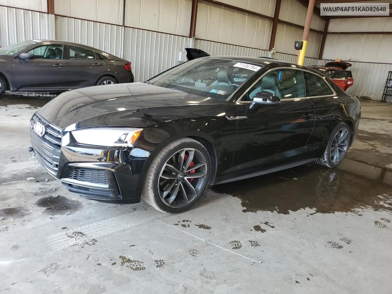 2019 Audi S5 Premium Plus VIN: WAUP4AF51KA082648 Lot: 71134794