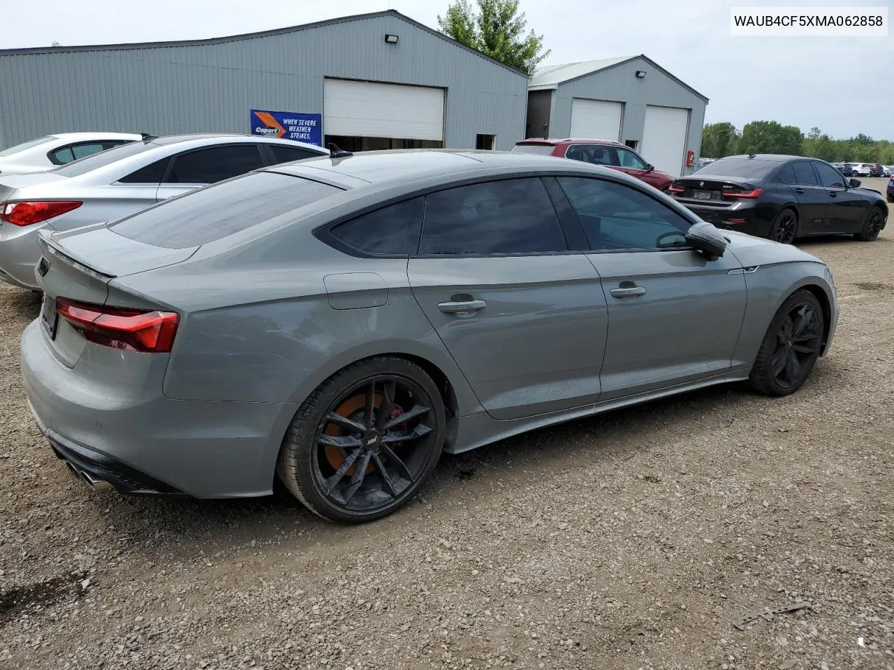 WAUB4CF5XMA062858 2021 Audi S5 Prestige