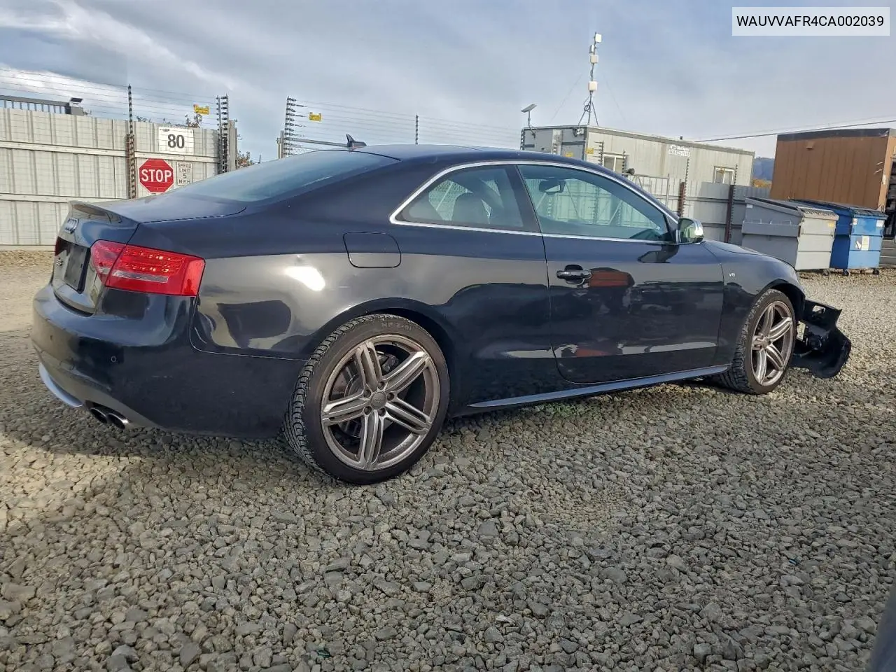 WAUVVAFR4CA002039 2012 Audi S5 Prestige