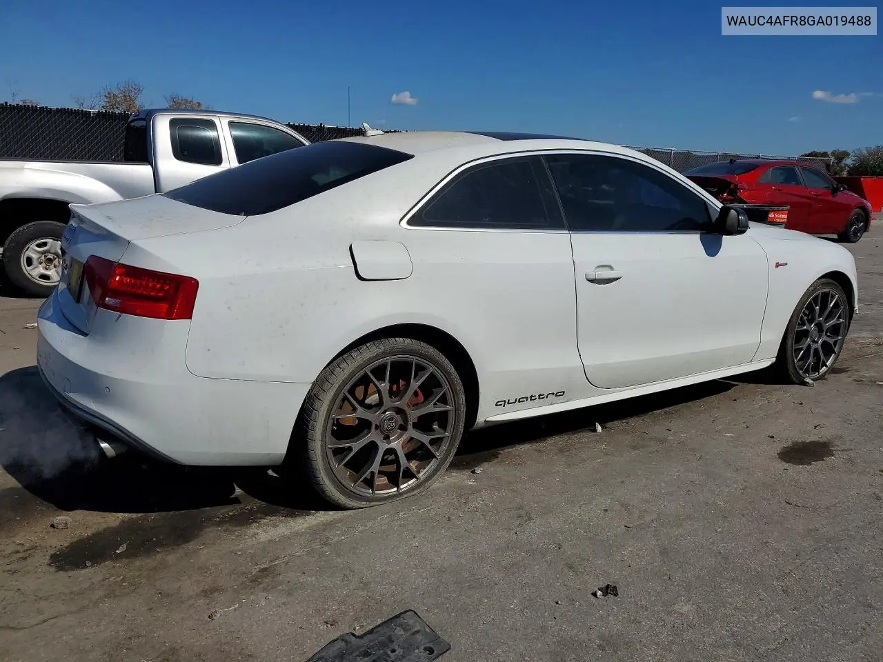 2016 Audi S5 Premium Plus VIN: WAUC4AFR8GA019488 Lot: 76456925