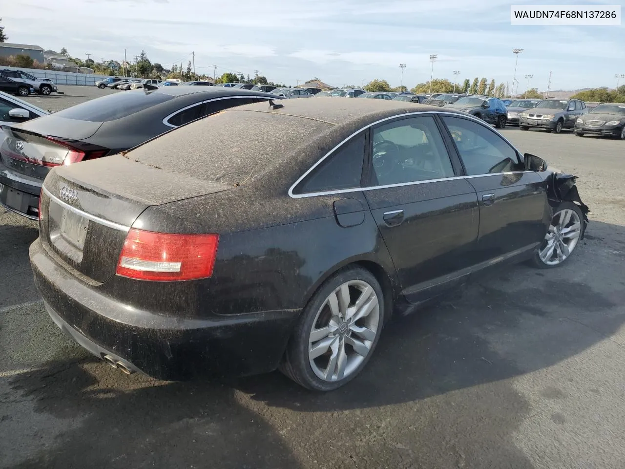 2008 Audi S6 Quattro VIN: WAUDN74F68N137286 Lot: 72032614