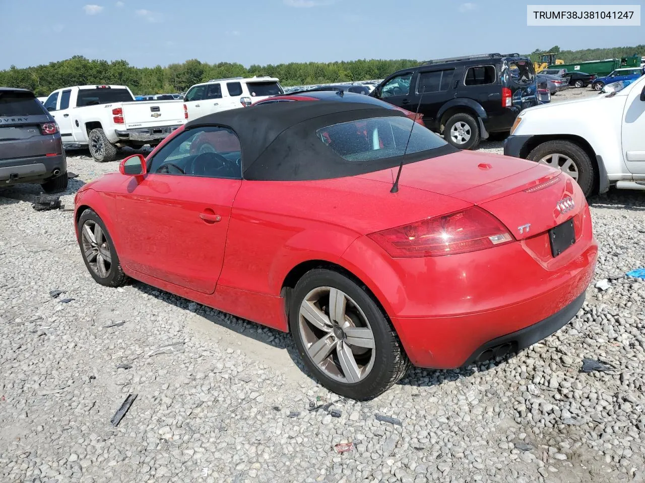 2008 Audi Tt 2.0T VIN: TRUMF38J381041247 Lot: 70535294